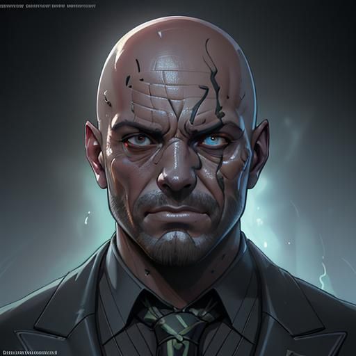 Acid Burn Portrait as Detailed Concept Art