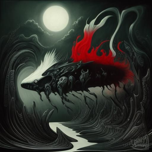 Abstract Surrealism in Black and White