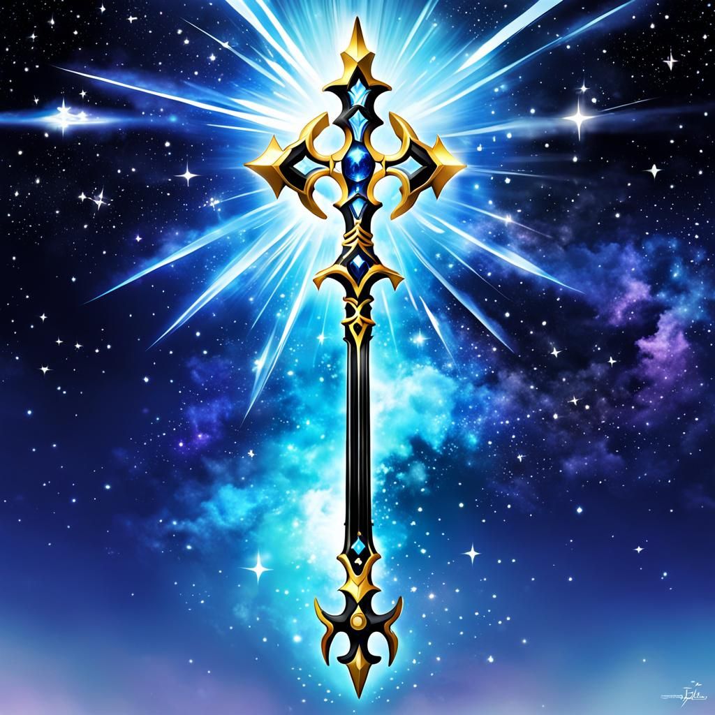 Starlight Keyblade in Anime Style