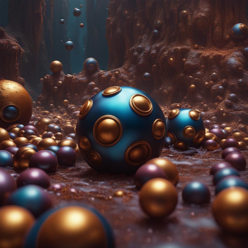 Fantastical Spheres in Detailed Matte Painting