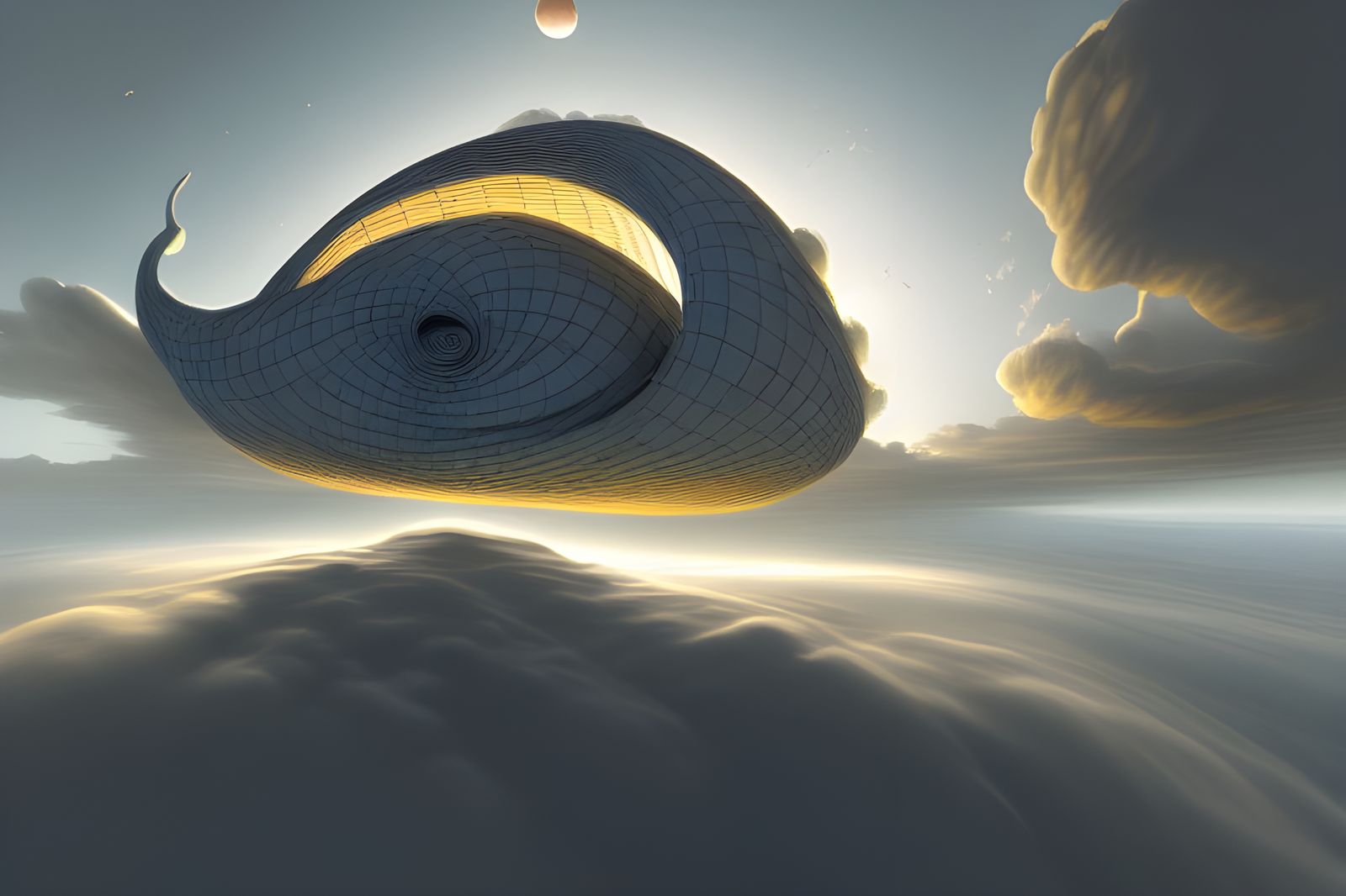 Surreal World Walker on Metal Arch