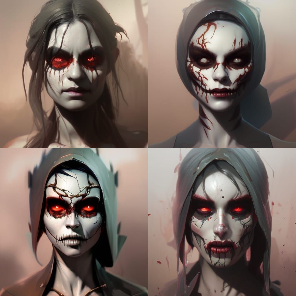Day of the Dead Queen Portrait in Detailed Matte Painting