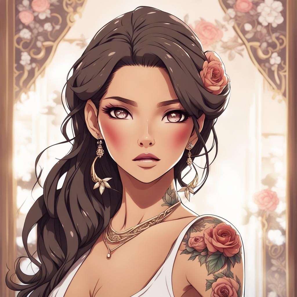 Filipina Beauty Queen in Anime Style