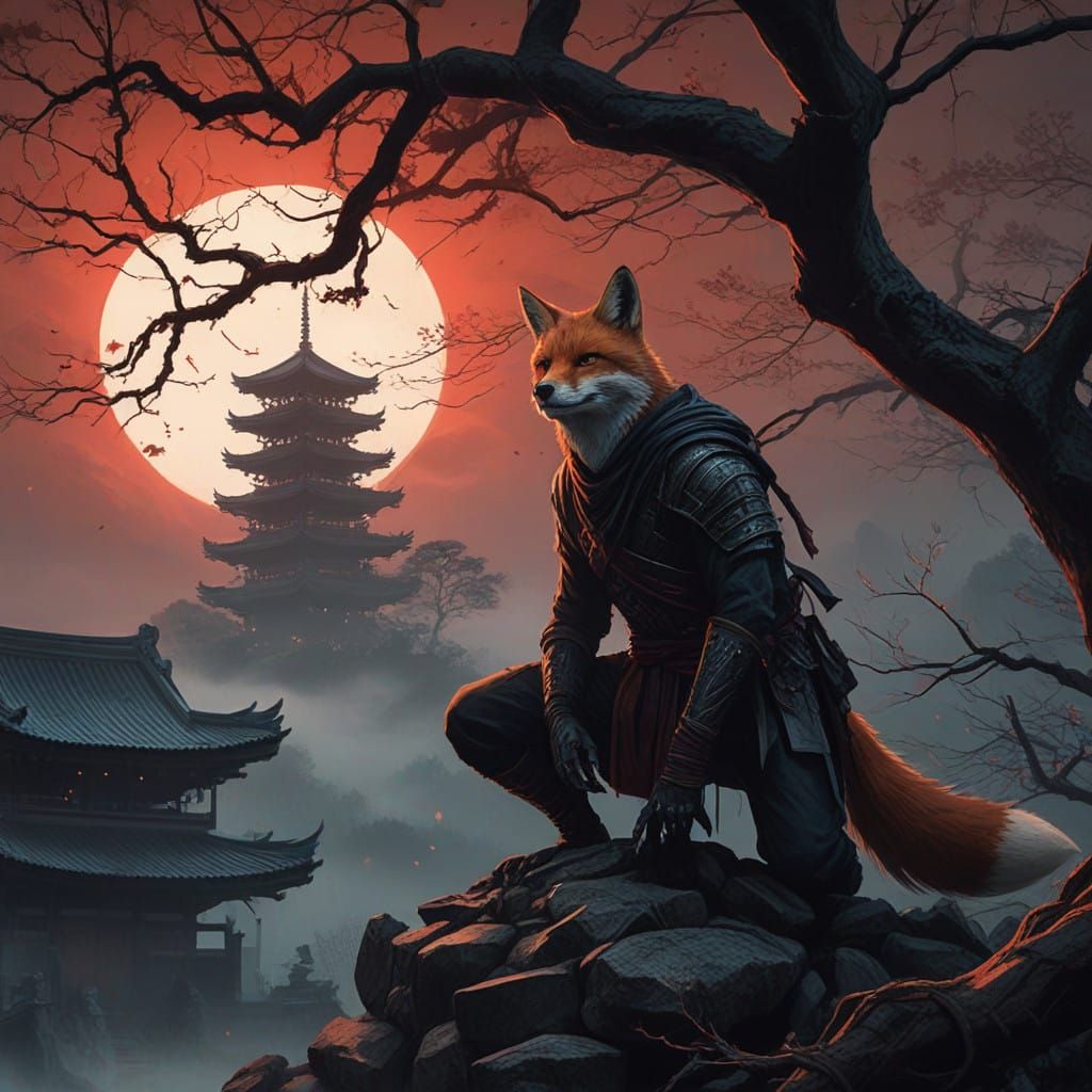 Fox Ninja Dominates Ancient Japanese Temple