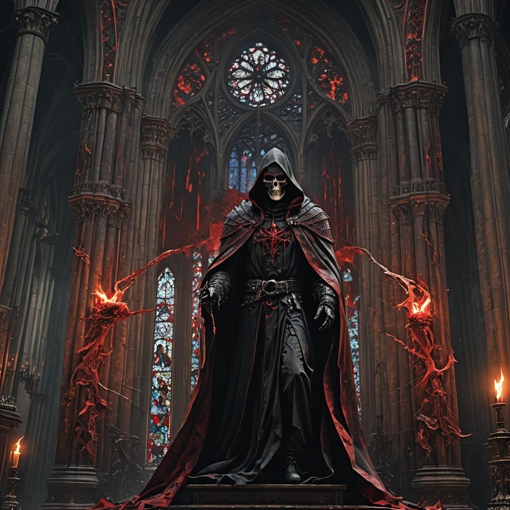 Vladimir, the elegant and sinister Crimson Grim Reaper
