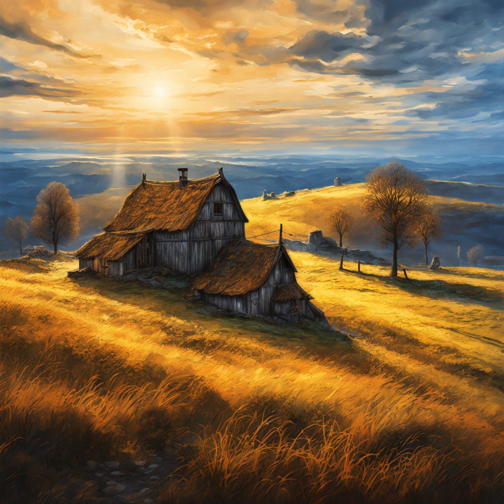 Atmospheric Landscape with Textured Details