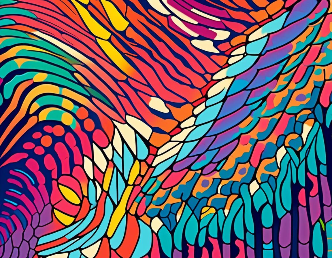 Tsunami Waves Sculpture in Abstract Impasto Style