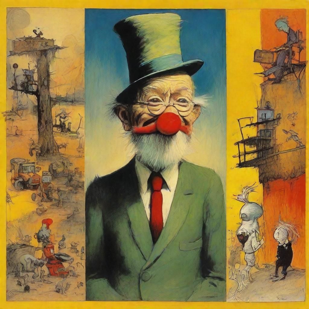 AI Mashup: Surreal Cartoon Meets Abstract Art