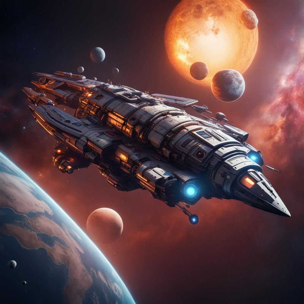 Spaceship Bird Soars Through Space