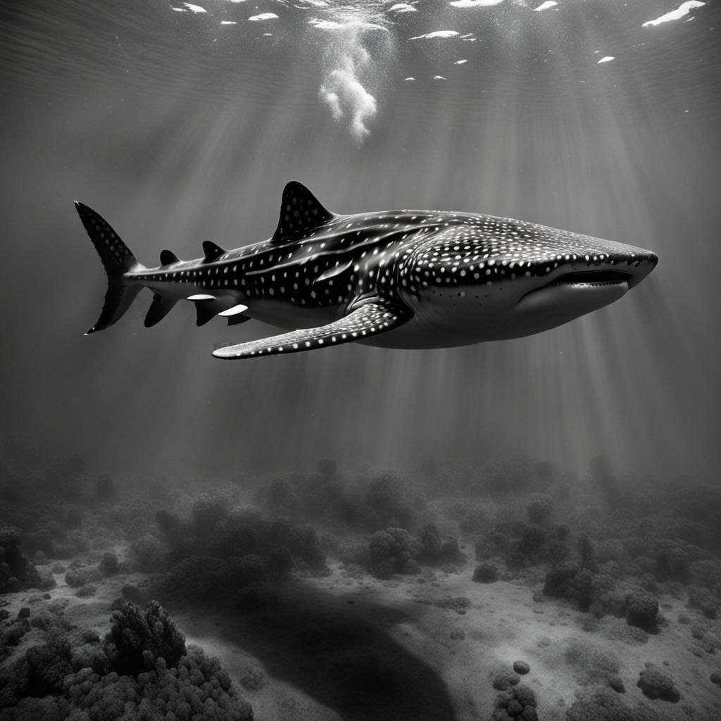 Whale Shark in Deep Ocean Waters