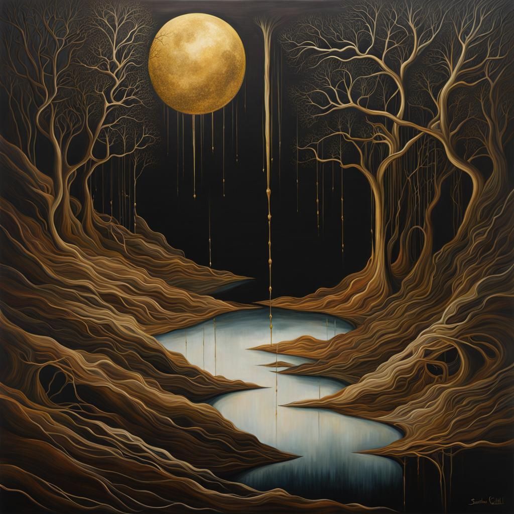 Magical Broken Dream in Surrealist Style