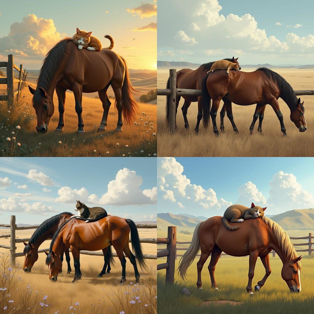 Peaceful Horses in Wyoming Fenced Pasture