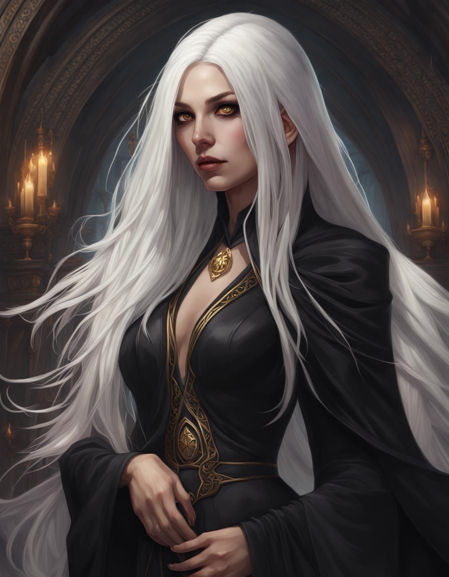 Gorgeous Archmage in Dark Fantasy Aesthetic