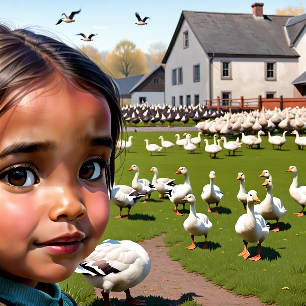 "Look at all those chickens!"