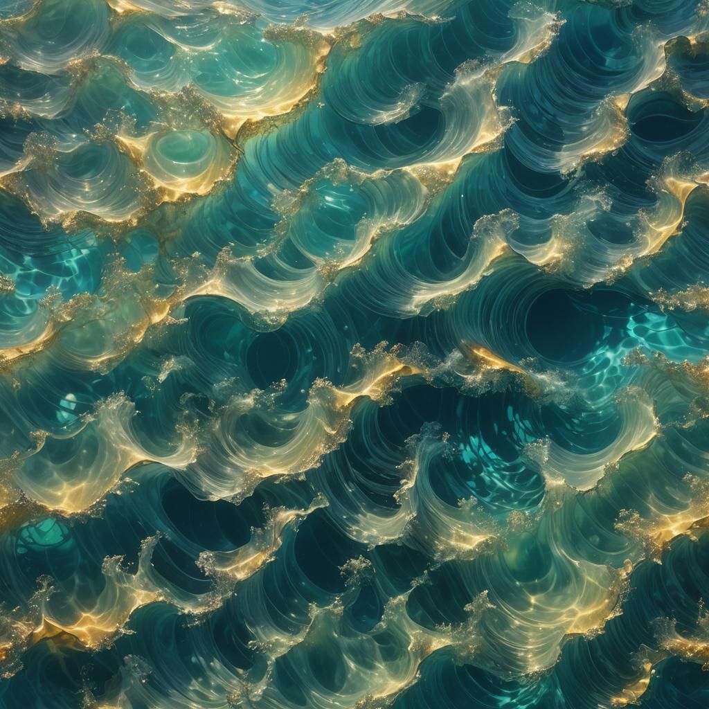 Underwater Sound Waves in Surreal Abstract Expressionism