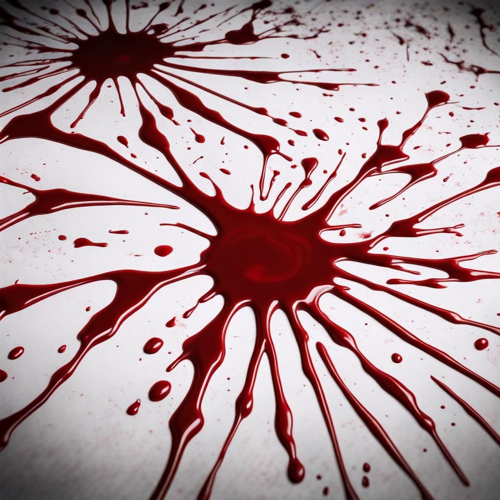 Hyperrealistic Blood Splattered Notebook Paper