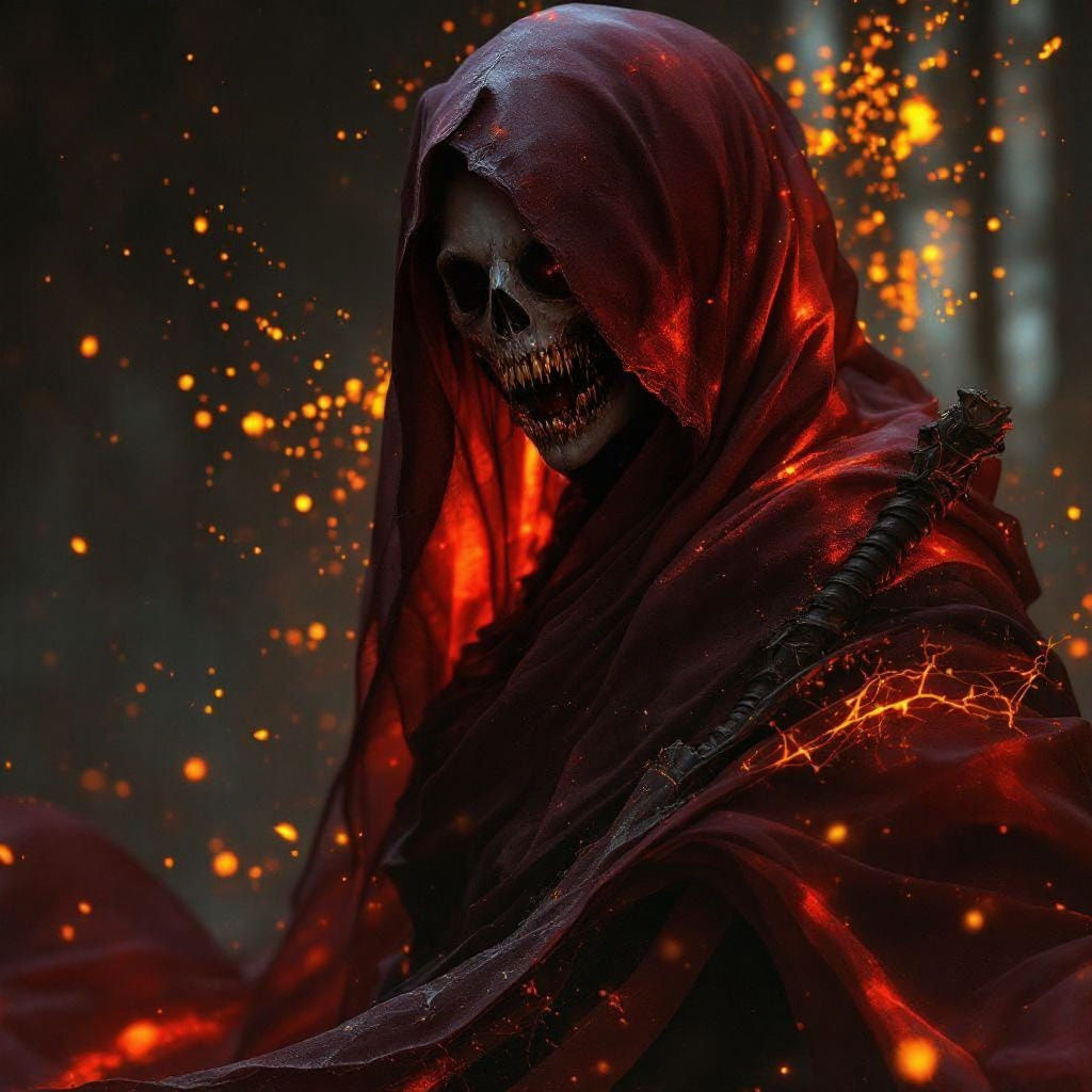 Voodoopunk Warrior Emerges in Crimson and Gold