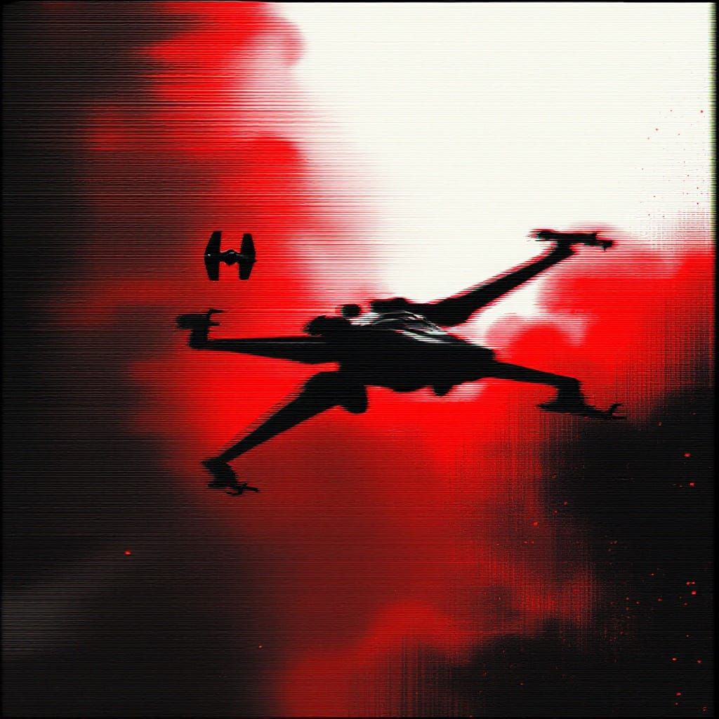 Glitched Pursuit in Cyberpunk Digital Art