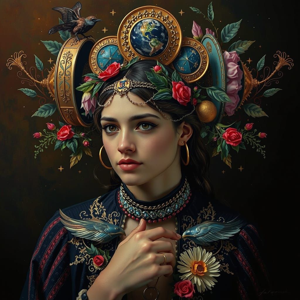 Masterpiece Painting of Beauty and Truth