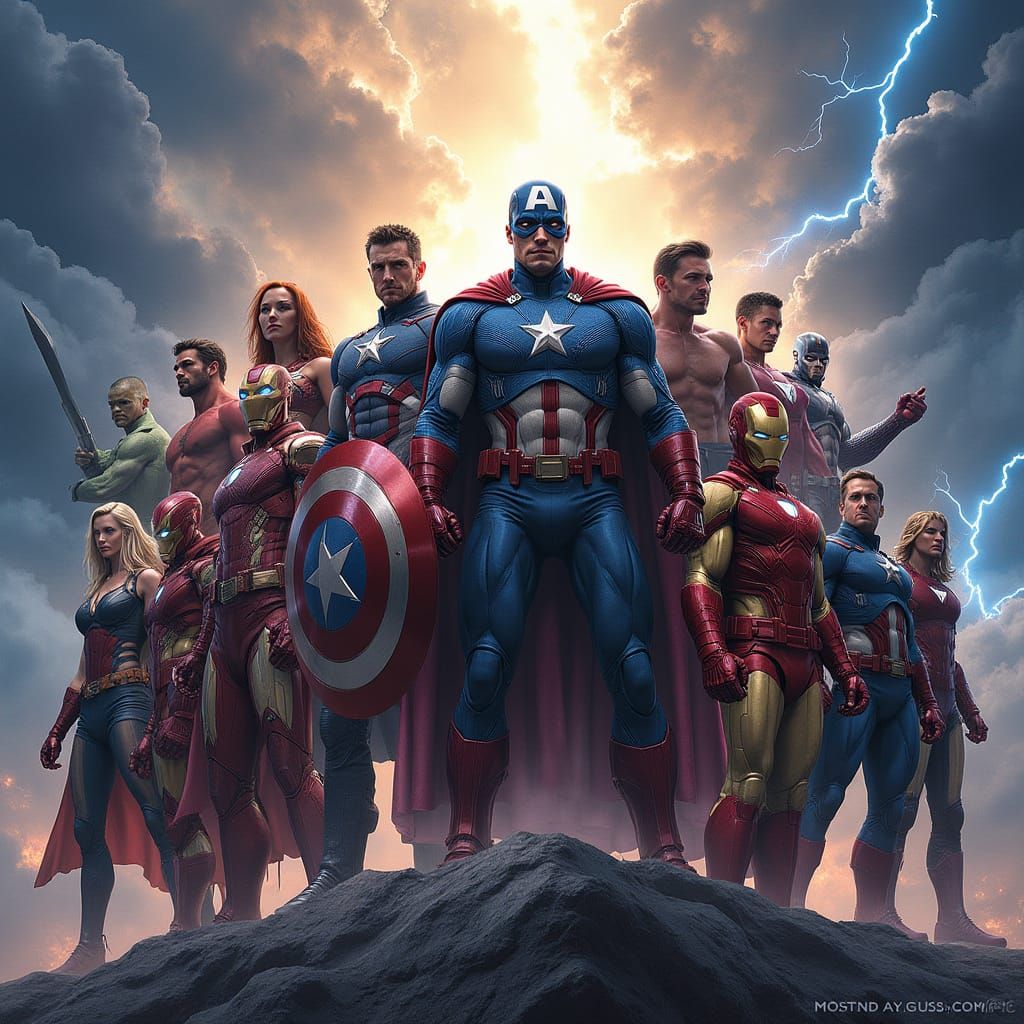 Marvel's Mighty Heroes Unite in Epic Comic Book Art