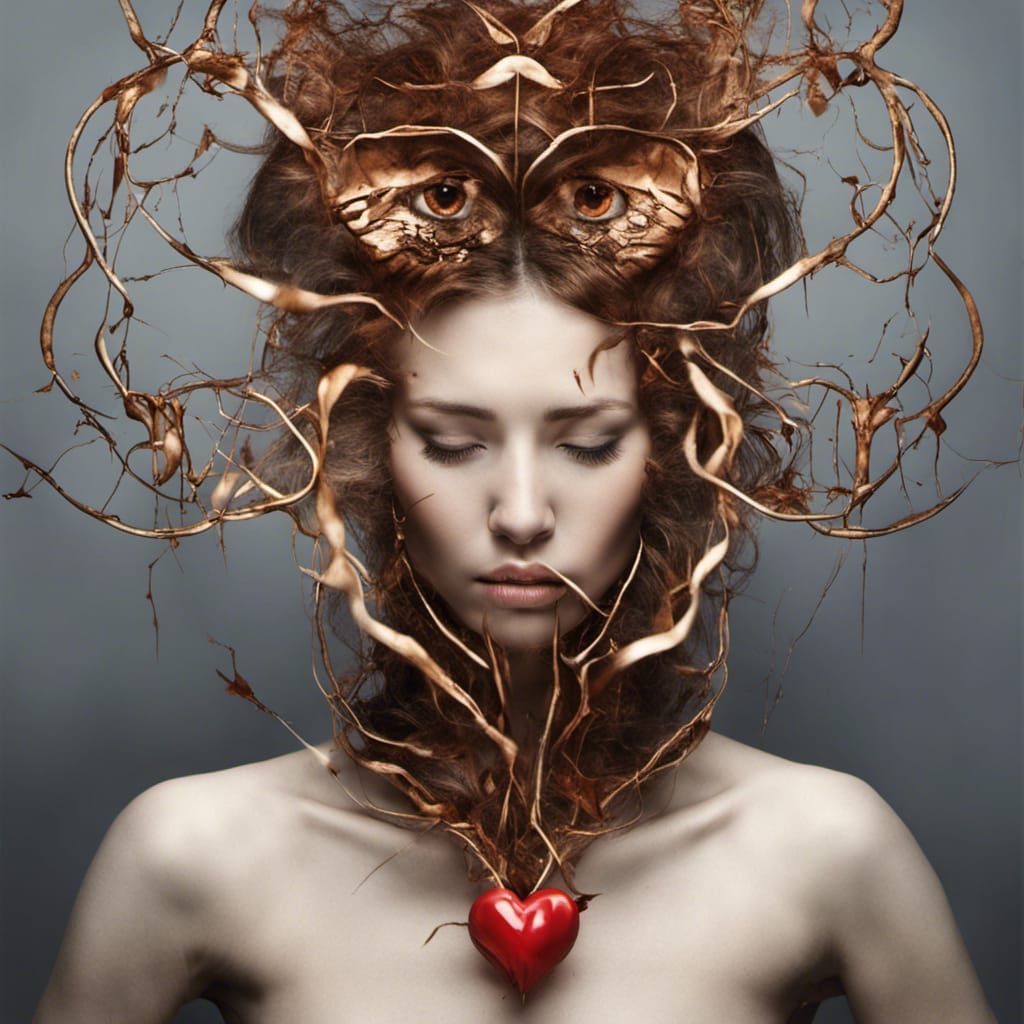 Broken Heart and Mind: A Visual Metaphor