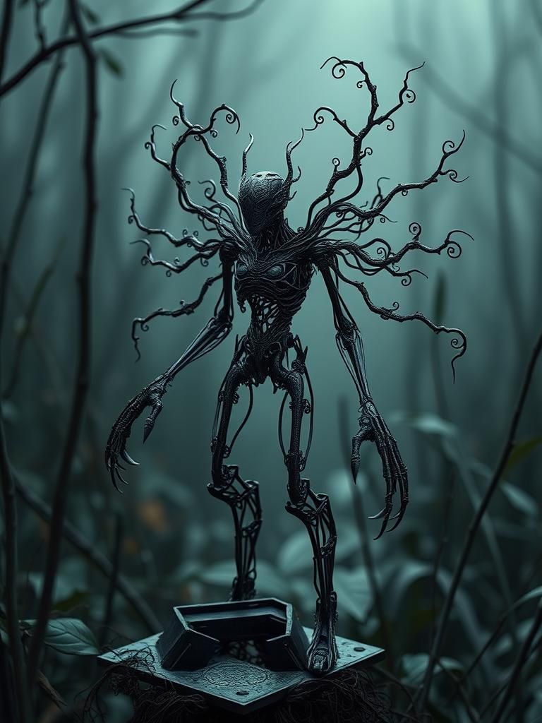 Ethereal Filigree Bush Cyborg in Swamp