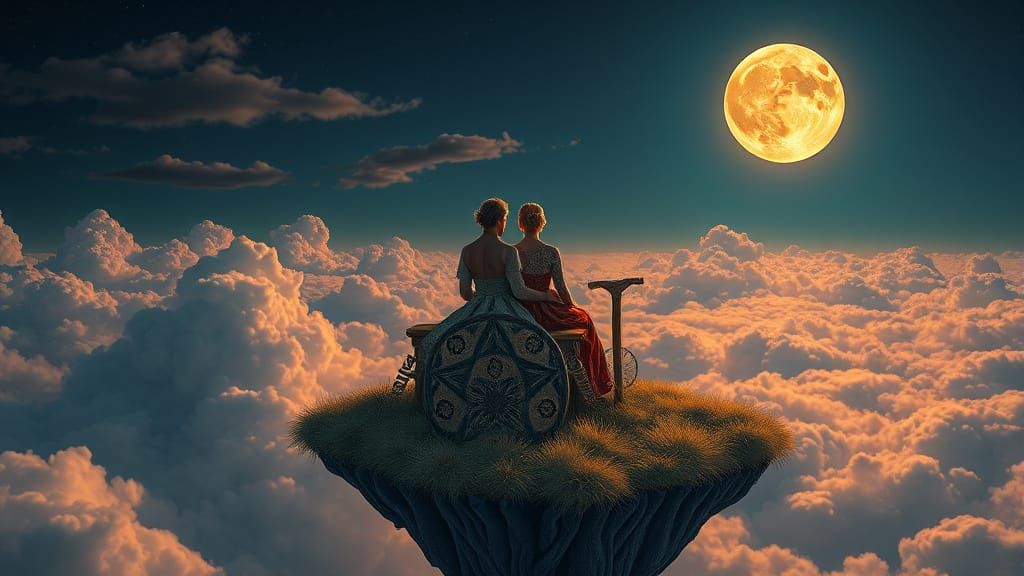 Hayride on Floating Island in Mirrored Fractals