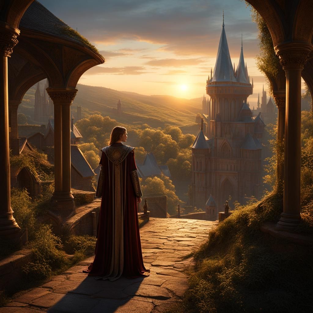 Medieval Scene with Volumetric Lighting