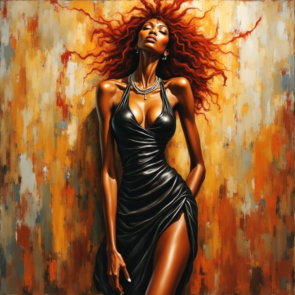 Expressive Portrait of Woman in Hyperrealistic Style