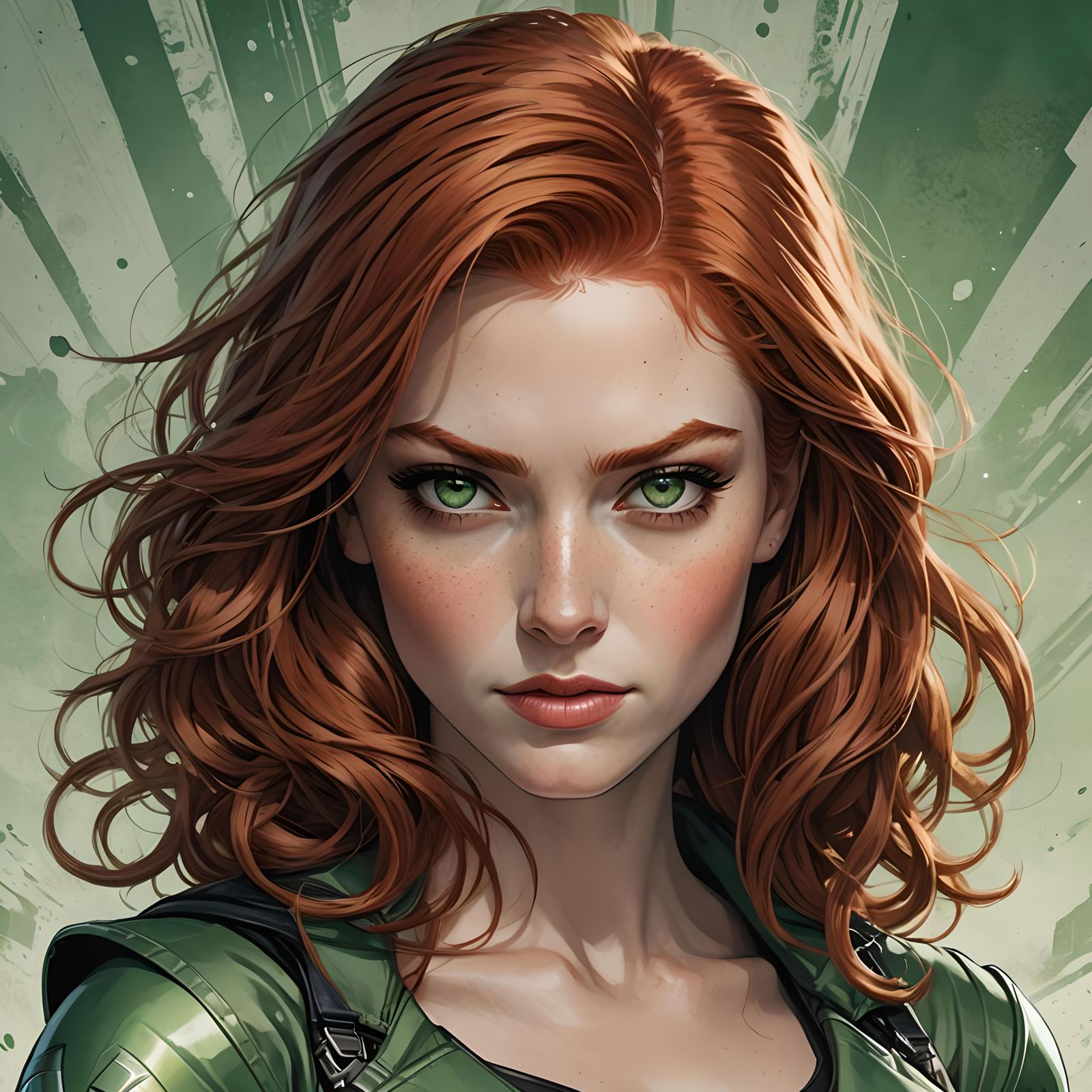 Hyper-Detailed Comic Character with Starry Background