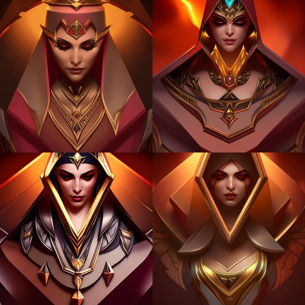 Egyptian Vampire Portrait in Pyramid Coffin