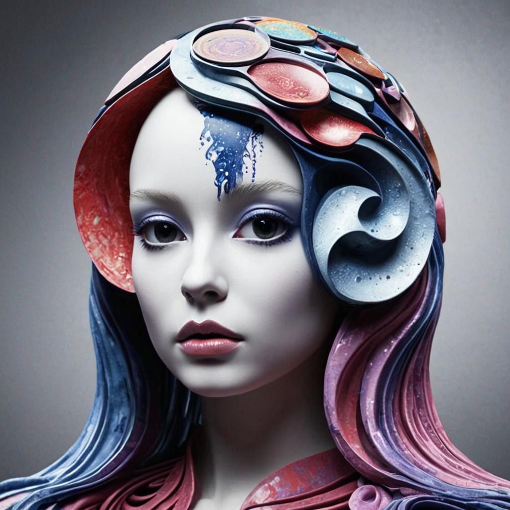 Psychedelic Wineglass: Glamorous CGI Masterpiece in 8k