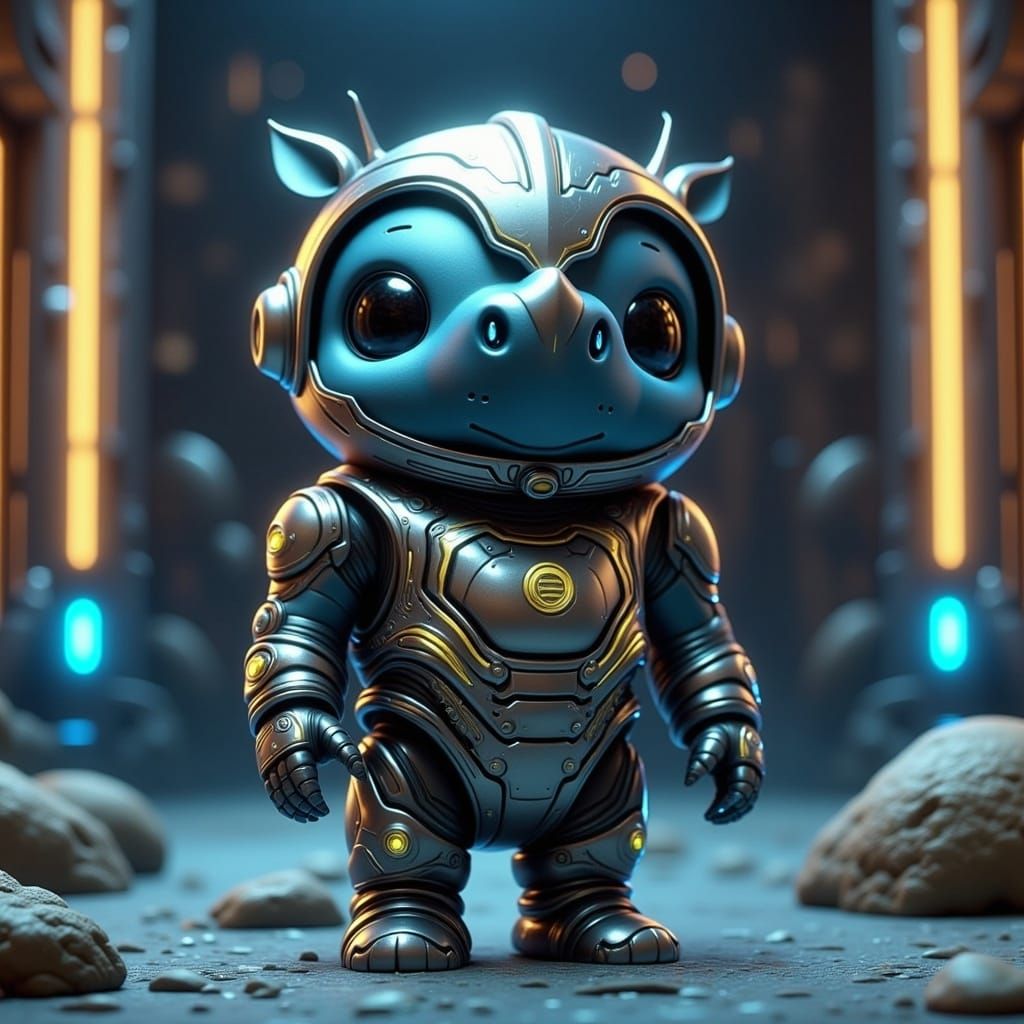 Adorable Baby Judoon in Futuristic Setting