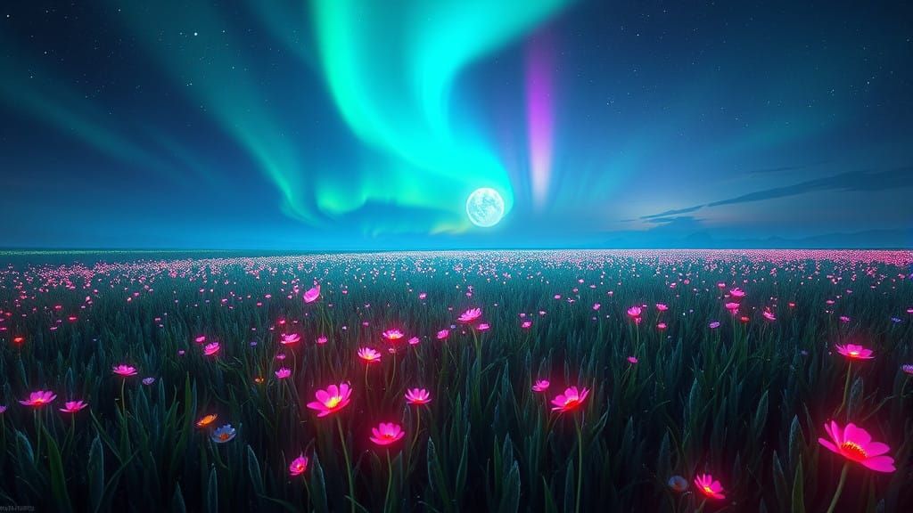 Ethereal Dreamscapes in Cyberpunk Night