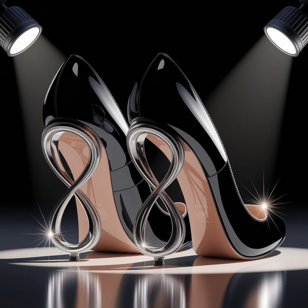 Sleek Infinity Heel Shoes in Modern Glamour