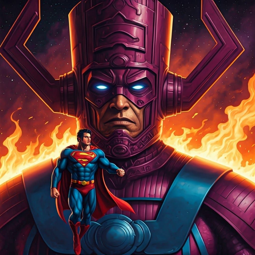 Superman vs Galactus: Cosmic Comic Book Clash