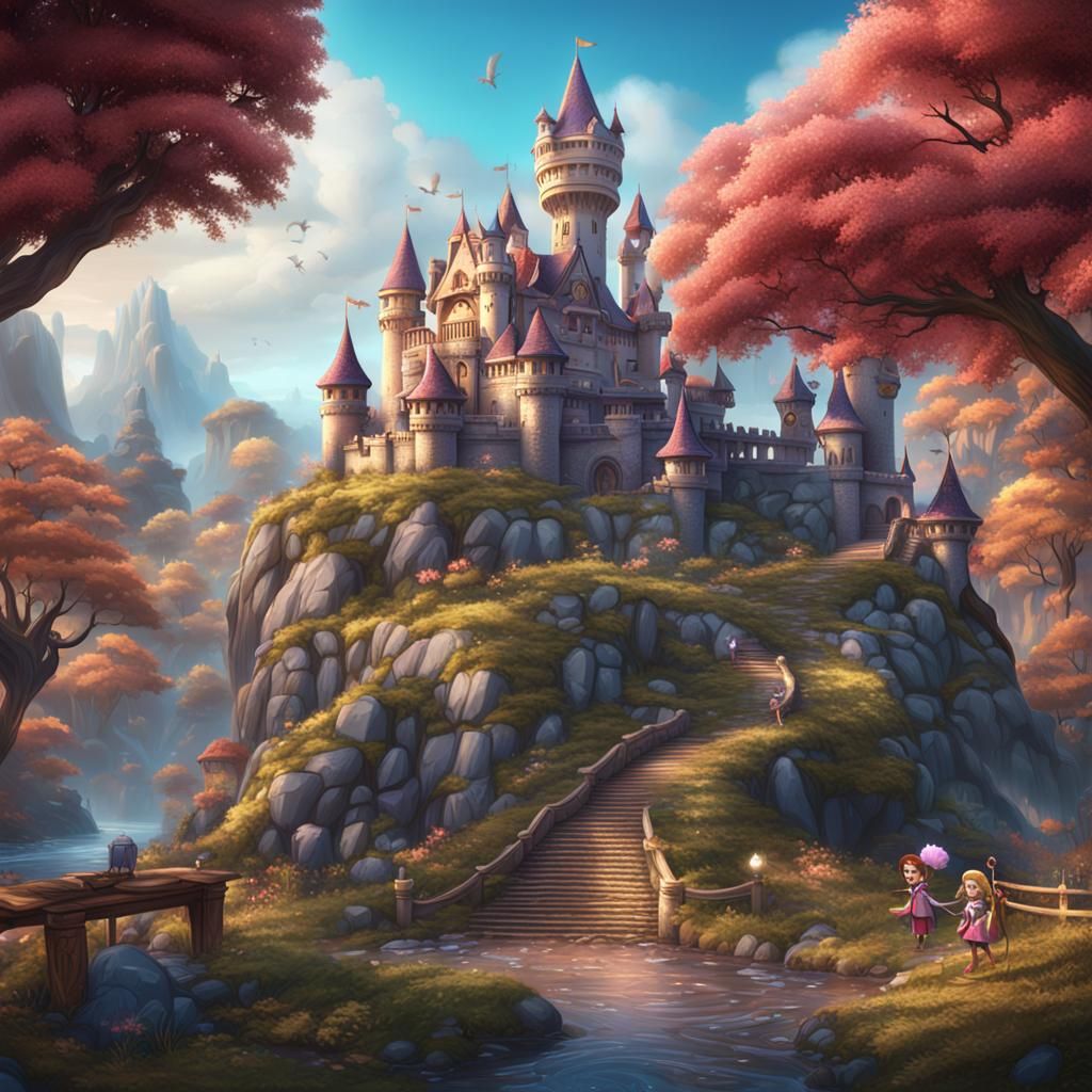 Cute Princess in Detailed Fantasy Concept Art