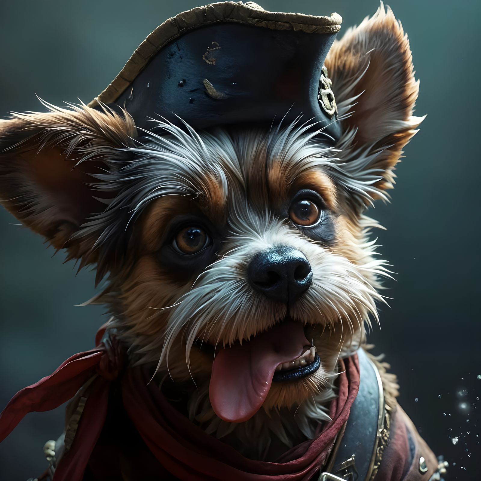 Anthropomorphic Dog Pirate Character in 3D