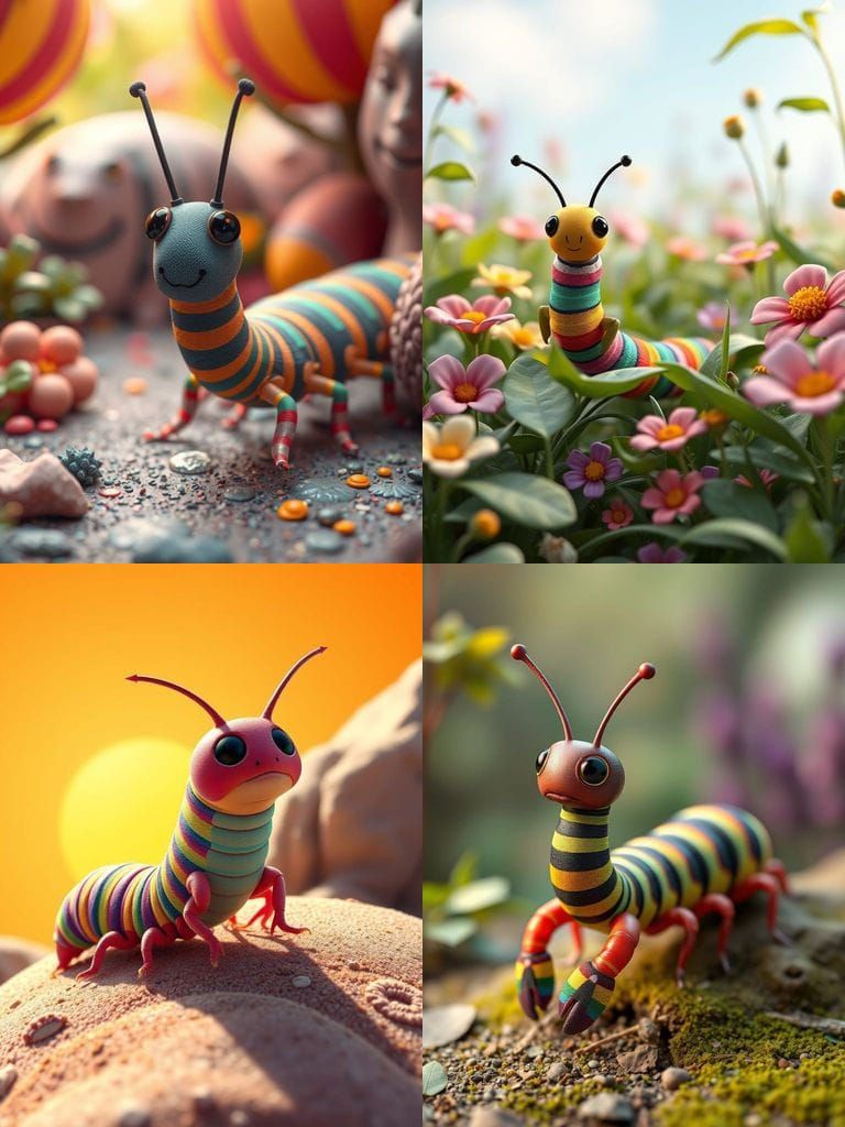 Millipede in Socks, Pixar Style Animation