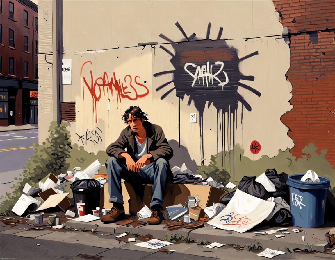 Urban Neglect: Youth in Decayed Cityscape