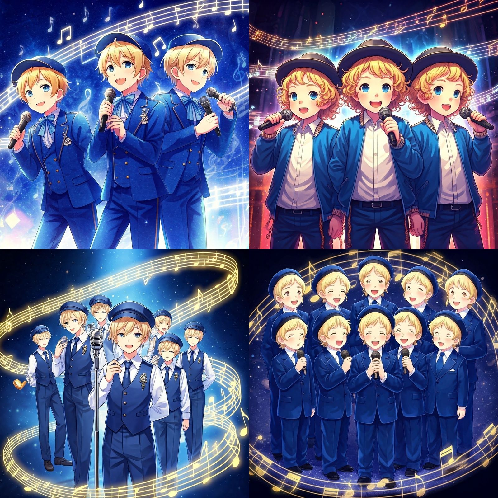 Beautiful Blond Hasidic Boys Singing Joyful Hymns