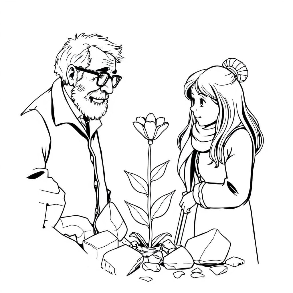 Line Drawing of Hopeful Observation