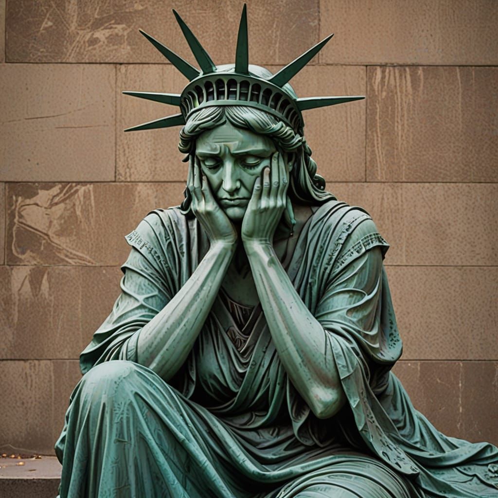 Statue of Liberty Crying