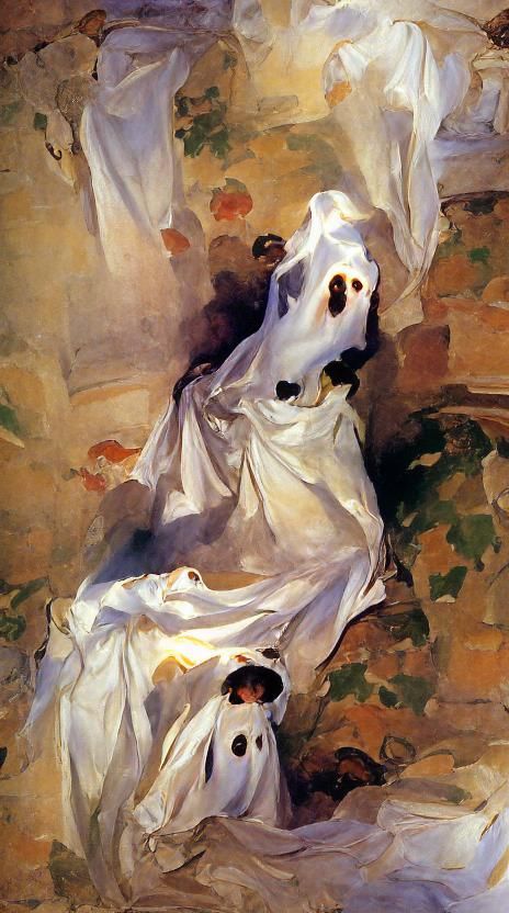 Ethereal Ghost in Classic Painting Style