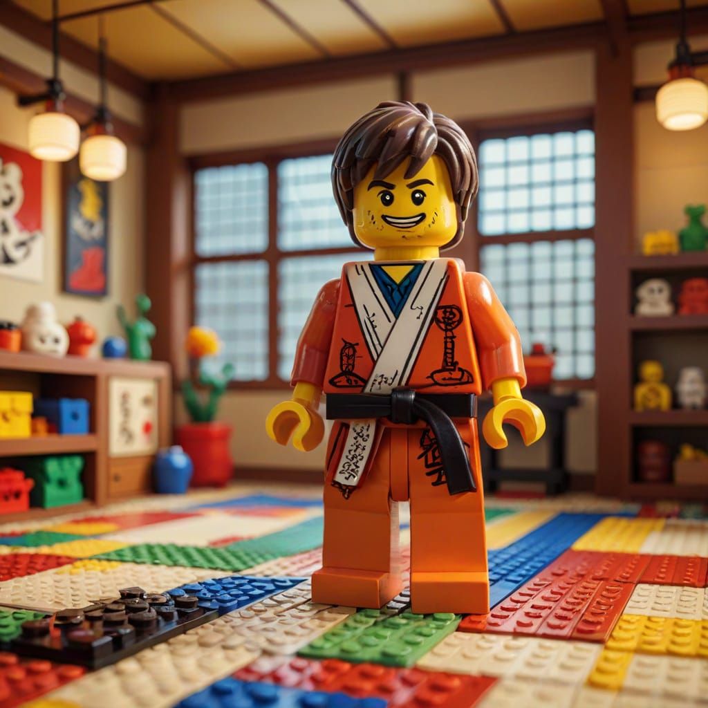 Lego Karate Master in a Toy Dojo