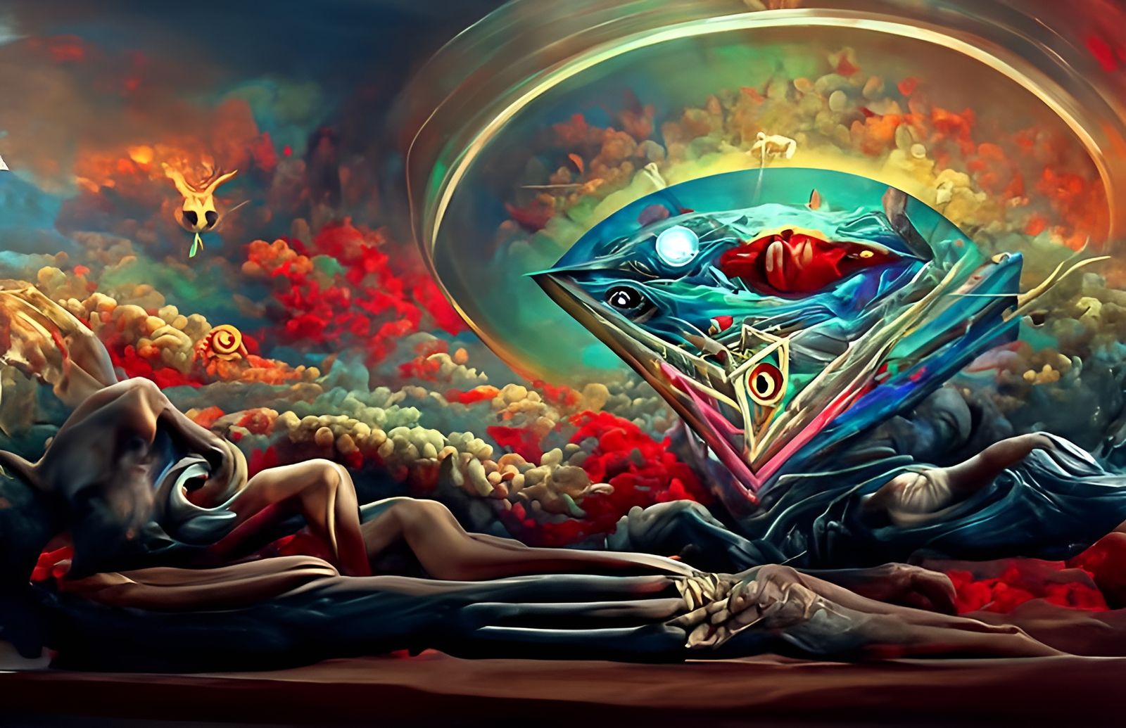 Surreal Symbolic Painting in Fantasy Art Style