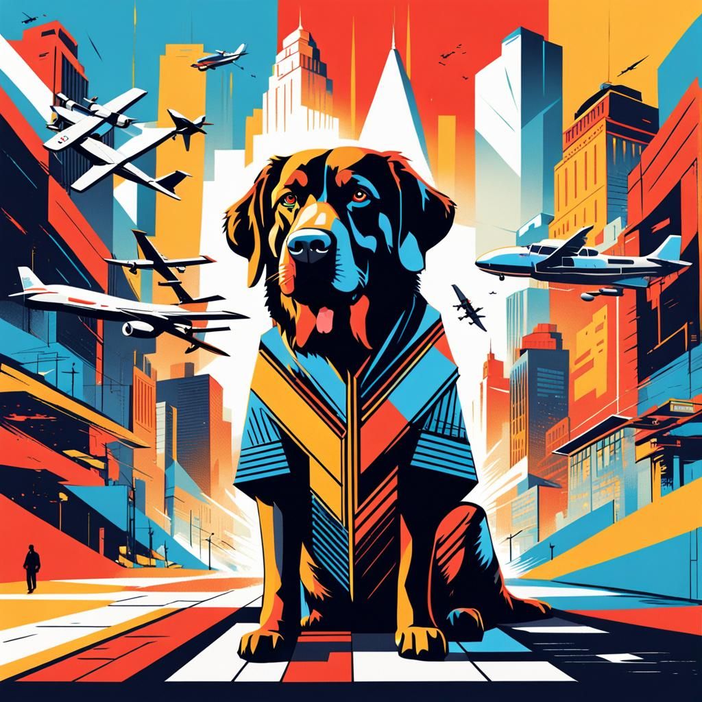 Anatolian Shepherd Dog in New York City Pop Art