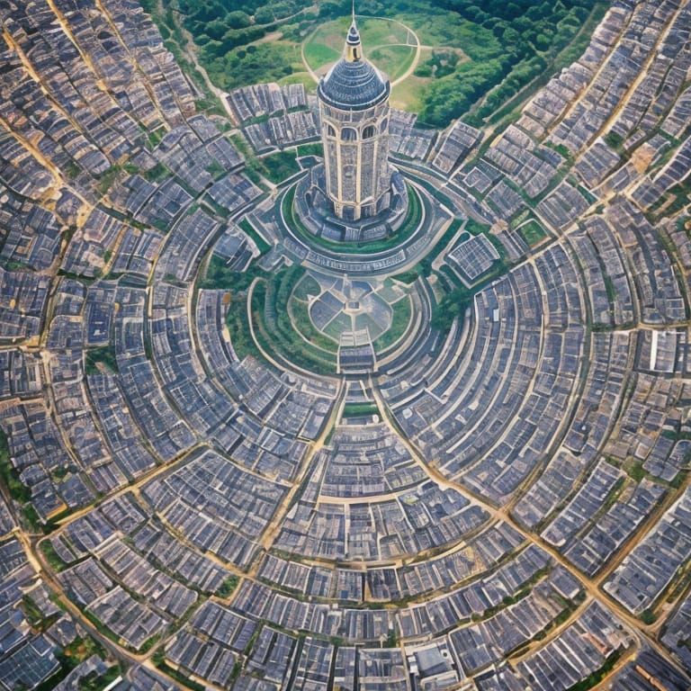 Everbright: A Fantasy Cityscape of Crescent Moons