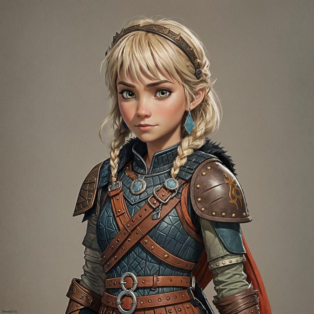 Astrid from How to Train Your Dragon: Digital Art