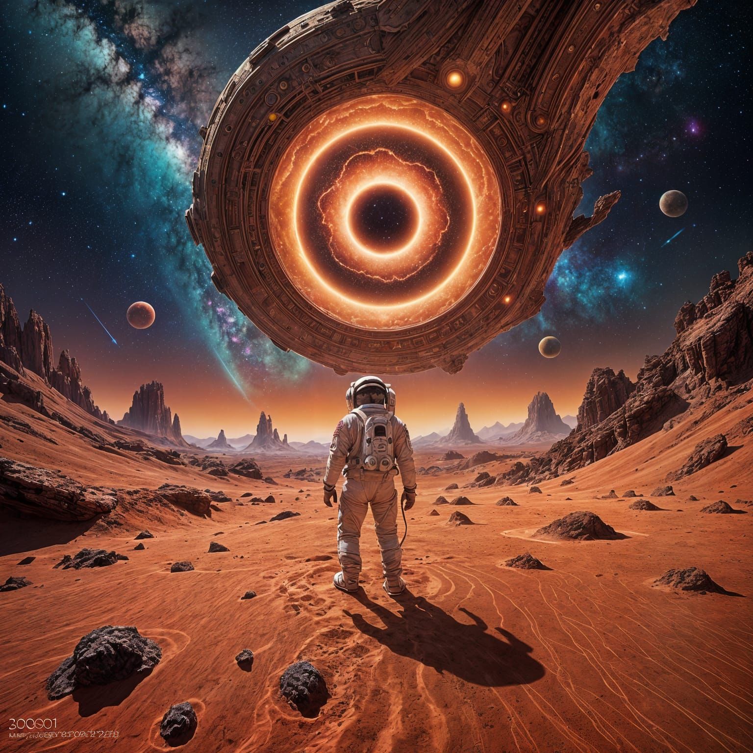 Astronaut Finds Liquid Portal on Red Planet